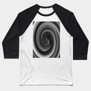 swirl to center black hole print Baseball T-Shirt